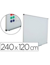 PIZARRA BLANCA VIT.MAGNETICO MARCO AL. CANTO PVC 240X120 CM C/BANDEJA