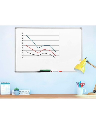 PIZARRA BLANCA Q-CON.MELAMINA MARCO AL.60X40 CM PIZARRA BLANCA Q-CON.MELAMINA MARCO AL.60X40 CM
