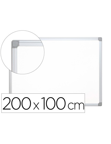 PIZARRA BLANCA Q-CON.LACADA MAGNETICA MARCO AL.200X100 CM PIZARRA BLANCA Q-CON.LACADA MAGNETICA MARCO AL.200X100 CM