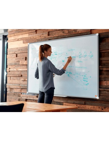 PIZARRA BL.NOBO COMP.PLUS ACERO VITRIF.PANORAMICO 55" MAG.1220X690MM