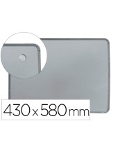 PIZARRA NOBO MAGNETICA EL HOGAR ACERO MARCO SLIM PLATA 430X580MM