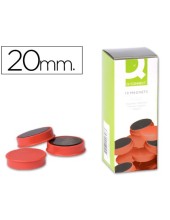 IMANES SUJECION Q-CON.IDEAL PIZARRAS MAGNETICAS20 MM ROJO CAJA 10 IMA