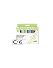 TIZA COLOR LIDERPAPEL PARA SUELO CAJA DE 6 UNIDADES COLORES SURTIDOS 2
