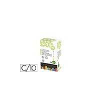 TIZA COLOR ANTIPOLVO LIDERPAPEL CAJA 10 UDS.COLORES SURTIDOS TZ07 2