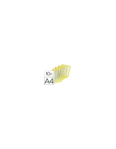 FUNDA TARIFOLD PVC PIVORES A4 AMARILLO PACK 10 UNIDADES FUNDA TARIFOLD PVC PIVORES A4 AMARILLO PACK 10 UNIDADES