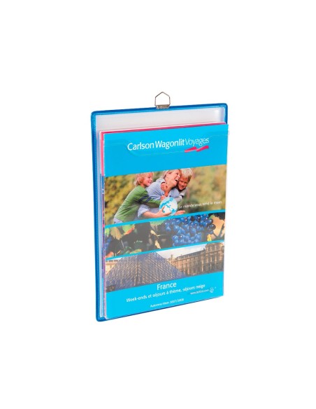 FUNDA COLGAR  A4 ANILLA METALICA FORMATO VERTICAL PACK 5 5 U.COL.AZ.