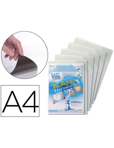 FUNDA  ADH.PERMANENTE RIGIDA ANTI REFLEJO A4 PACK 5 U.