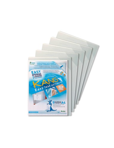 FUNDA  ADH.PERMANENTE RIGIDA ANTI REFLEJO A4 PACK 5 U.