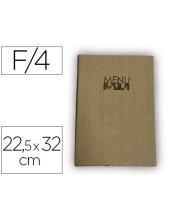 PORTA MENUS LIDERPAPEL PU 22,5 X 32 CM CON 4 FUNDAS