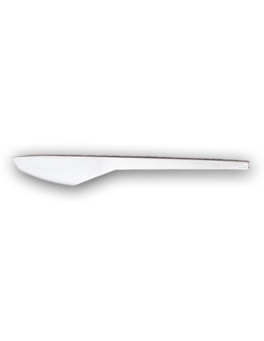 CUCHILLO DE PLASTICO BLANCO PAQUETE DE 100