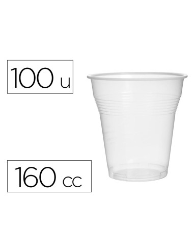 VASO PLAST.TPTE.160 CC PQ.DE 100 UD.