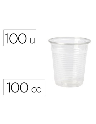 VASO PLAST.TPTE.100 CC PQ.DE 100 UD.