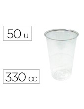 VASO DE PLASTICO TRANSPARENTE 330 CC PAQUETE DE 50 UNIDADES