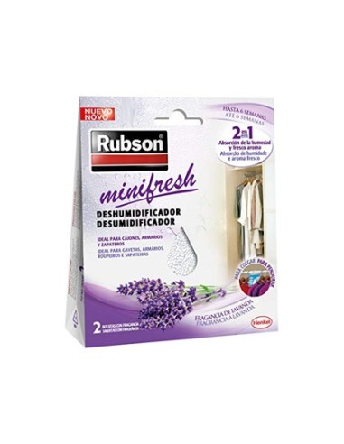 DESHUMIDIFICADOR RUBSON MINI FRESH LAVANDA 1 PACK 2 BOLSITAS 50 GR