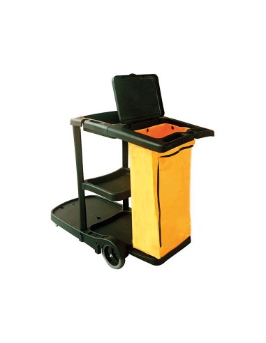 CARRO DE LIMPIEZA Q-CONNECT DE POLIPROPILENO CON RUEDAS 58X24X96 CMS