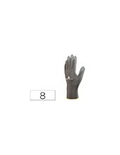 GUANTE POLIESTER ANTIDESLIZANTE LAVABLE ESP. MANUTENCION GRIS T. 8 2