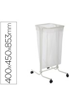 SOPORTE CEP BOLSAS BASURA 110 L. PLASTICO ACERO RUEDAS 400X450X853