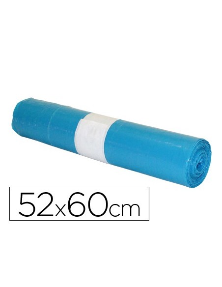 BOLSA BASURA DOMESTICA AZUL 52X60CM GALGA 70 ROLLO DE 20 UNIDADES BOLSA BASURA DOMESTICA AZUL 52X60CM GALGA 70 ROLLO DE 20 UNIDADES