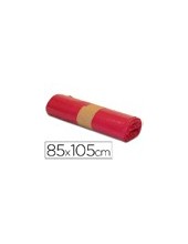 BOLSA BASURA INDUSTRIAL ROJA 85X105CM GALGA 110 ROLLO DE 10 UNIDADES 2