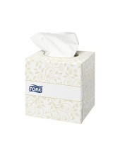 PAÑUELOS FACIALES TORK EXT SUAVE 2 CAPAS 20,9X20 CM CUBO 100 UNIDADES