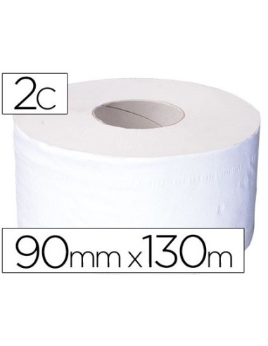 PAPEL HIGIENICO JUMBO 2 CAPAS RECICLADO ROLLO C/130 MTS.