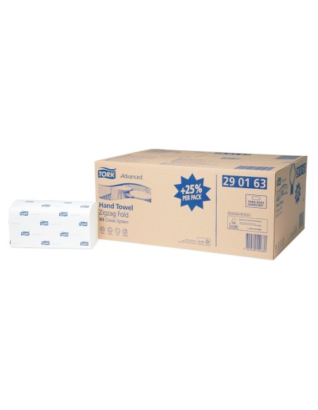 TOALLA PAPEL ENGARZADA 2 CAPAS 13X11,5 CM 250UD.PARA DISPENSADOR H3