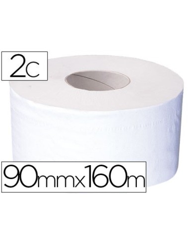 PAPEL HIGIENICO MINI JUMBO 2 CAPAS 160 MT PARA DISPENSADOR T2