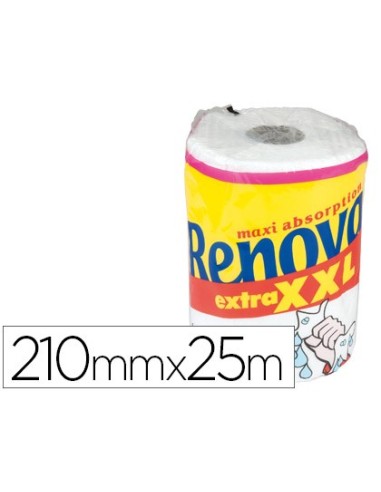 PAPEL COCINA RENOVA JUMBO ULTRA ABSORBENTE 42G/M2 210MM X 25M