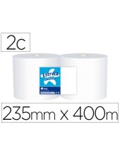 PAPEL SECAMANOS IND.AMOOS 2 CAPAS 235MM.X 400 MT PAQ.2 ROLL.J624012