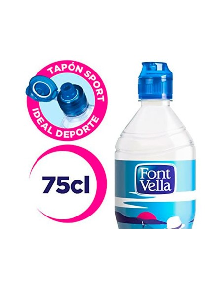 AGUA MINERAL NATURAL FONT VELLA BOTELLA 750 ML