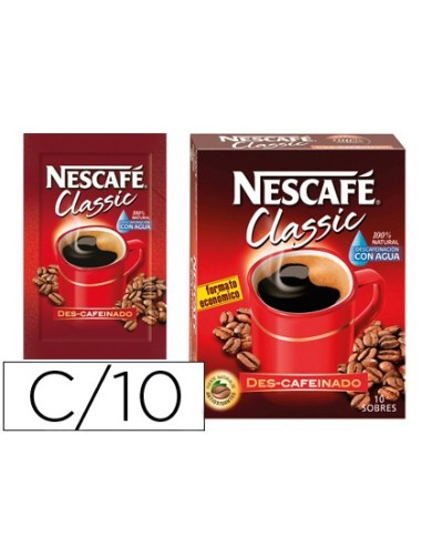 CAFE NESCAFE DESCAFEINADO MONODOSIS C.10 SOBRES