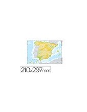 MAPA MUDO COLOR DIN A4 ESPAÑA FISICO 2