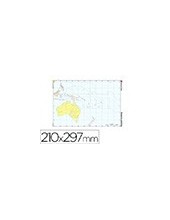 MAPA MUDO COLOR DIN A4 OCEANIA-POLITICO 2