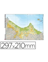 MAPA MUDO COLOR DIN A4 COMUNIDAD VALENCIANA FISICO