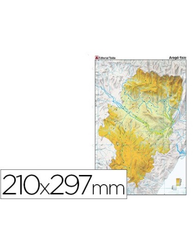 MAPA MUDO COLOR DIN A4 ARAGON FISICO