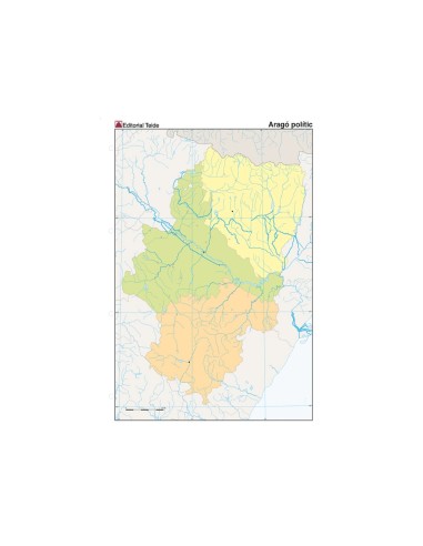 MAPA MUDO COLOR DIN A4 ARAGON POLITICO