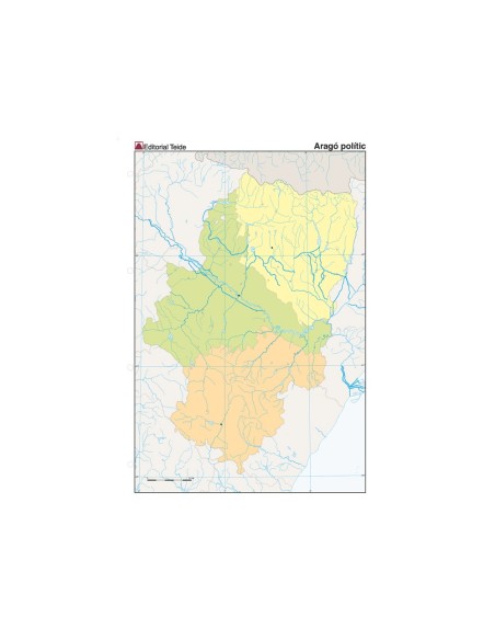 MAPA MUDO COLOR DIN A4 ARAGON POLITICO