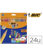 LAPICES COLORES BIC EVOLUTION STRIPES C.24 SURT.