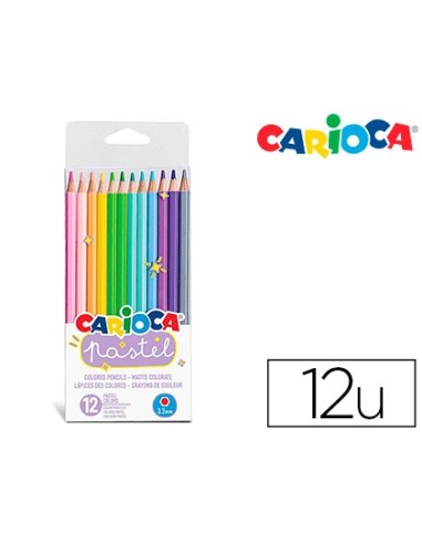 LAPICES CARIOCA PASTEL BLISTER 12 SURT.