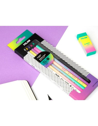 LAPICES MILAN SUNSET MINA GRUESA 3,5MM CAJA 6 UD.SURT.