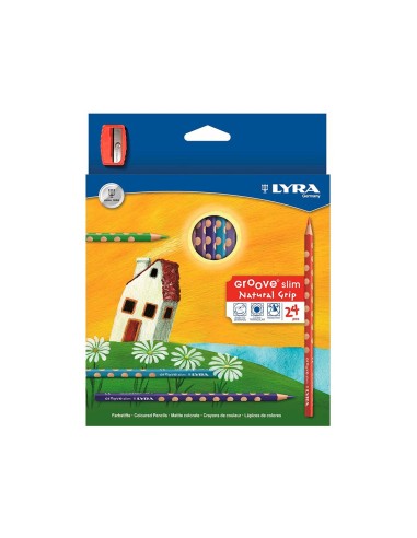 LAPICES COL.LYRA GROOVE SLIM TRIANGULAR MINAS 3,3 MM CAJA 24 COL.+ SA