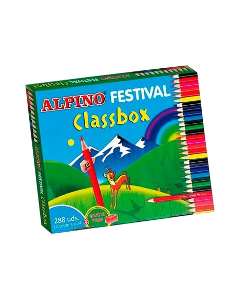 LAPICES COLORES ALPINO FESTIVAL CLASSBOX CAJA 288UD.12 SURT