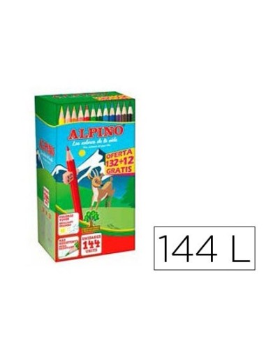 LAPICES COL.ALPINO SCHOOL PACK 132 + 12U.OBSEQUIO COL.SURTIDOS