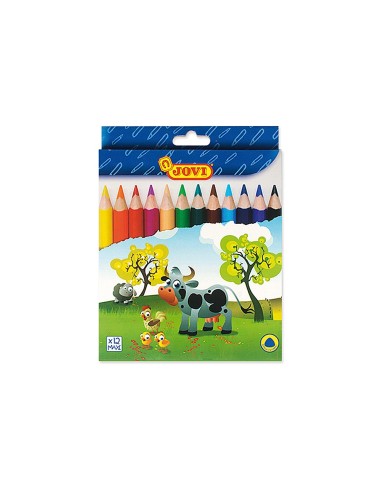 LAPICES COLORES JOVI MAXI TRIANGULARES ESTUCHE 12 SURT. 730/12