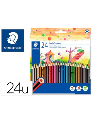 LAPICES COLORES STAEDTLER WOPEX ECO 24 COLORES EN CAJA CARTON 185 C24