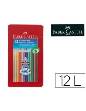 LAPICES COL.FABER CASTELL ACUARELABLE GRIP TRIANGULA MET 12 COL.SURT.