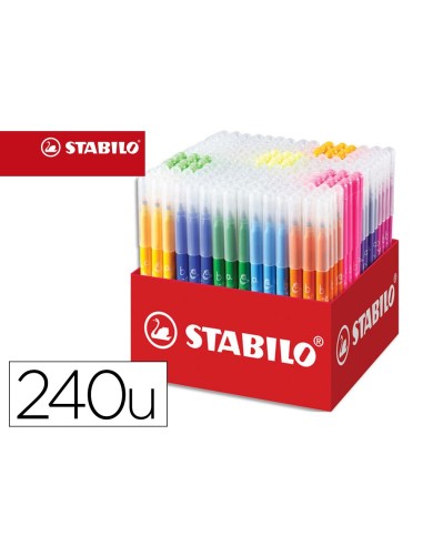 LAPICES STABILO TRIO AZ SCHOOL PK.DE 240 UD.SURTIDAS 20 COL.