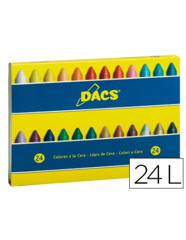 LAPICES CERA DACS CAJA 24 COL.