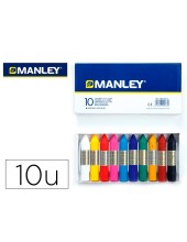 LAPICES CERA MANLEY CAJA 10 COL.REF.110