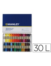 LAPICES CERA MANLEY CAJA 30 COL.